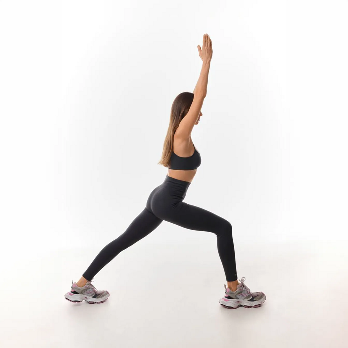 Seamless ribbed leggings Dark Graphite