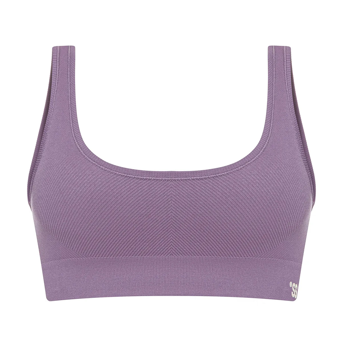Seamless ribbed top Plum