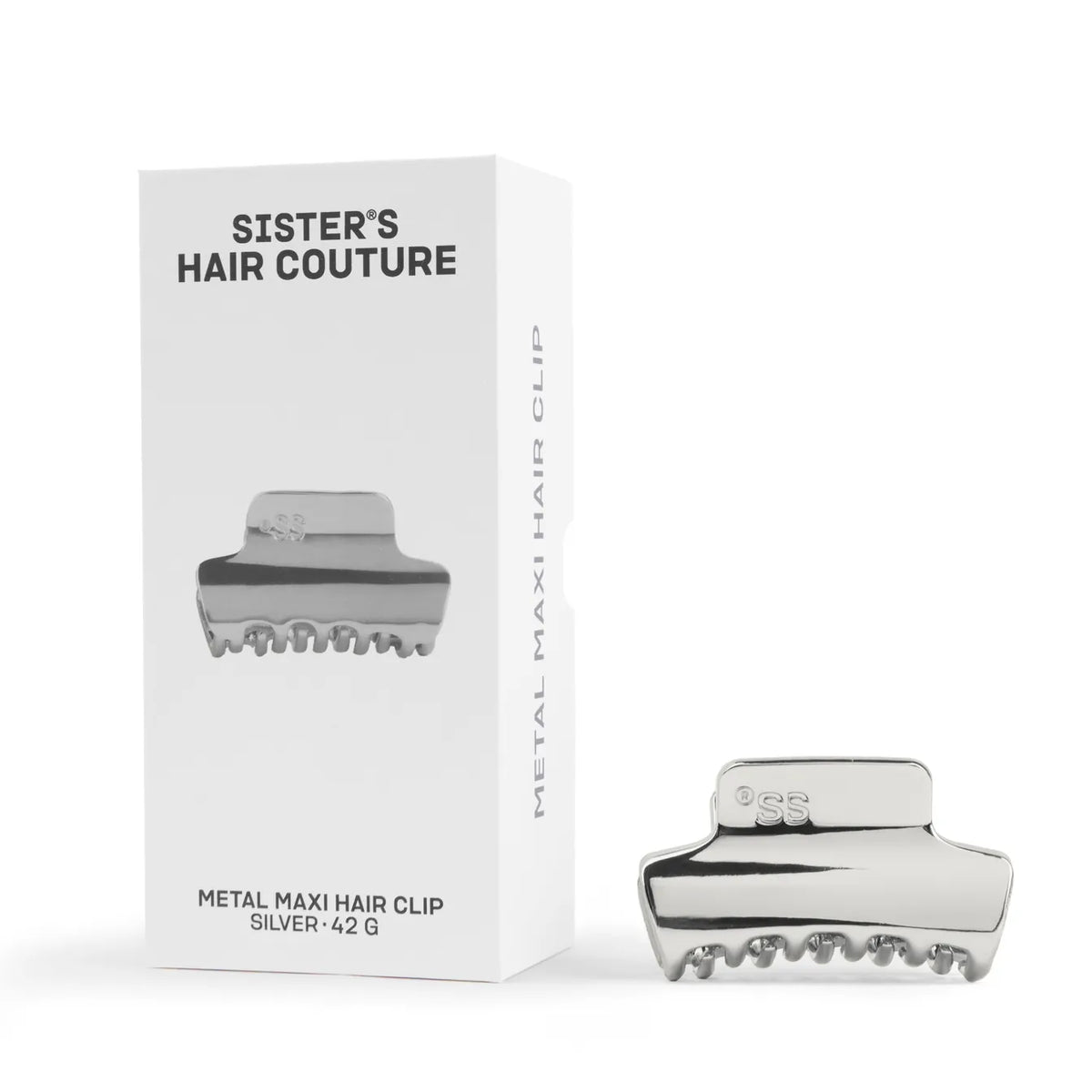 Metal Hair Clip | Silver Maxi