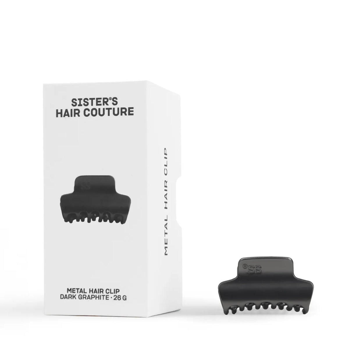 Metal Hair Clip |  Matte dark graphite