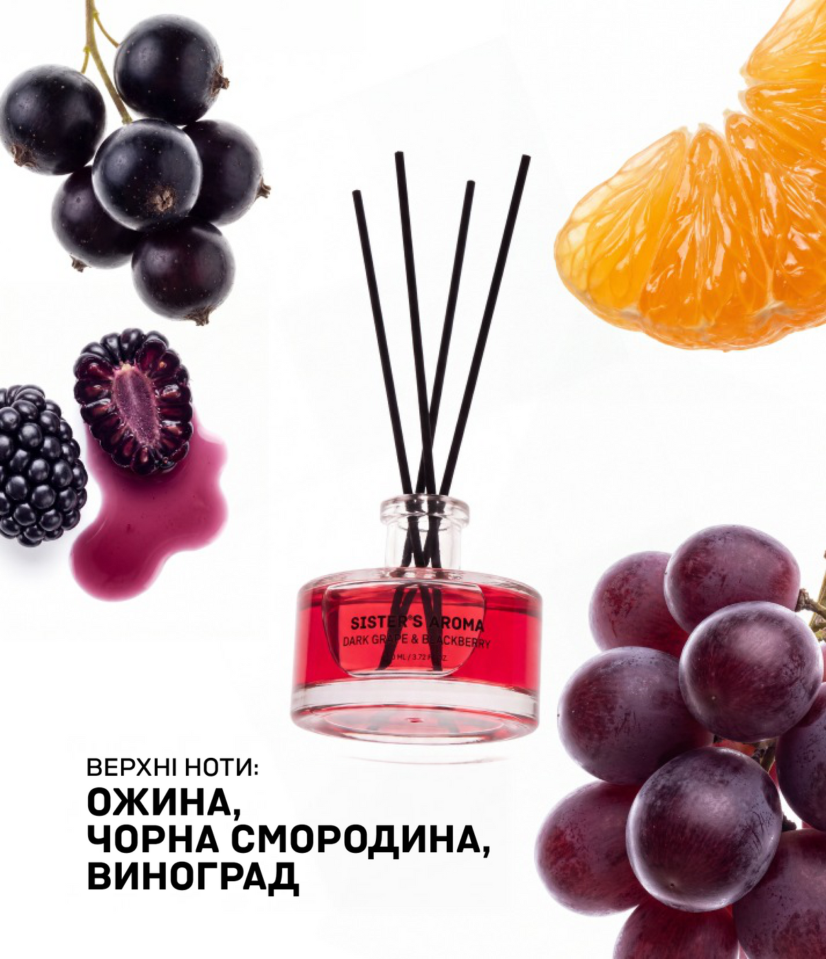 Аромат для дому ЧОРНИЙ ВИНОГРАД ТА ОЖИНА