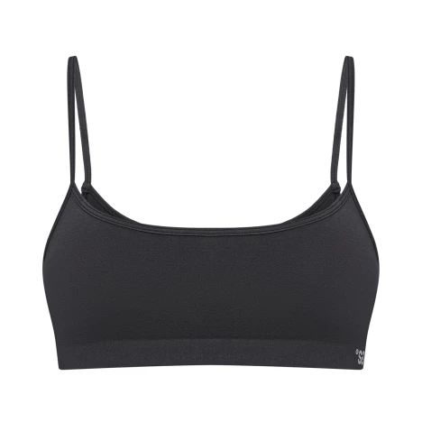 Seamless ribbed bra Dark graphite