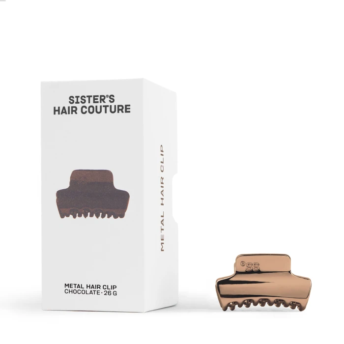 Metal Hair Clip | Chocolate