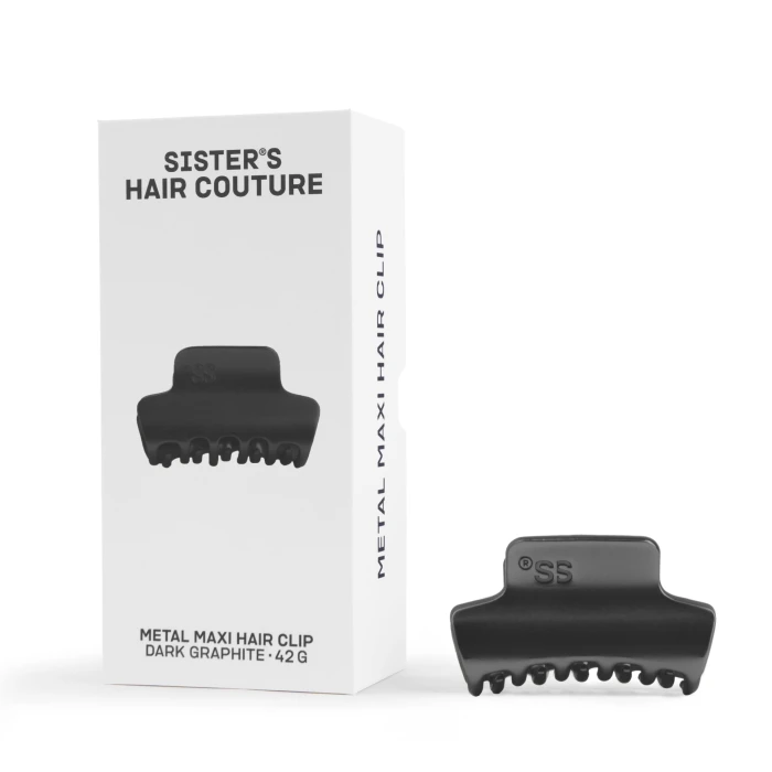 Metal Hair Clip | Matte dark graphite Maxi