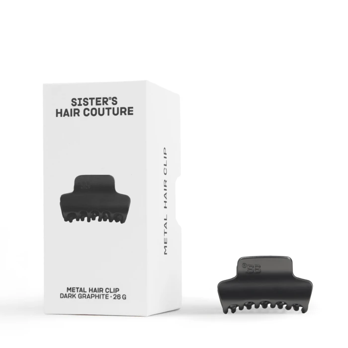 Metal Hair Clip |  Matte dark graphite