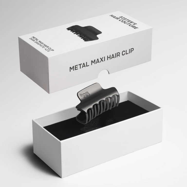 Metal Hair Clip | Matte dark graphite Maxi