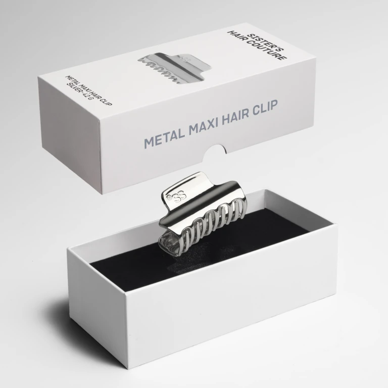 Metal Hair Clip | Silver Maxi