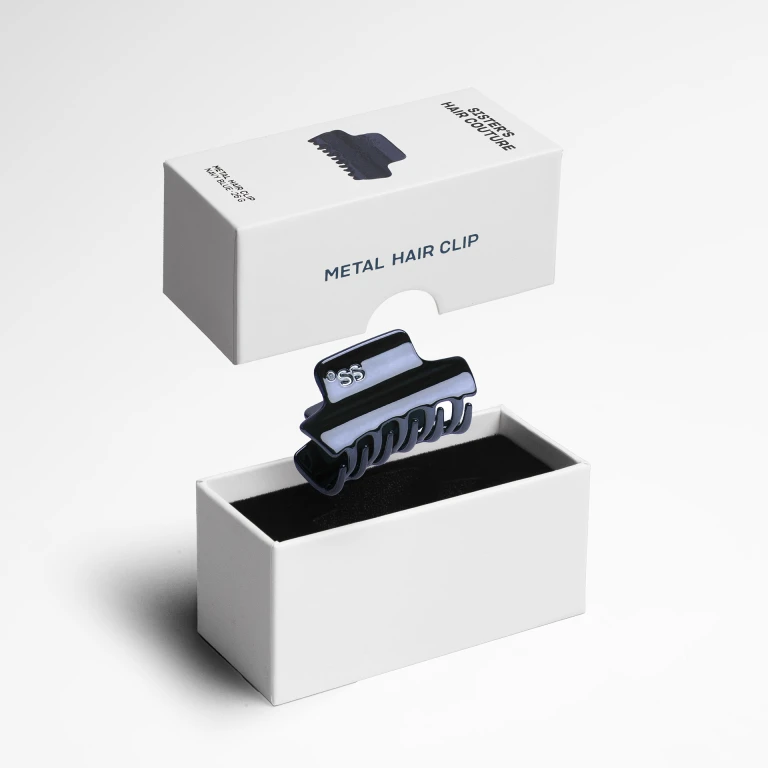 Metal Hair Clip | Navy blue