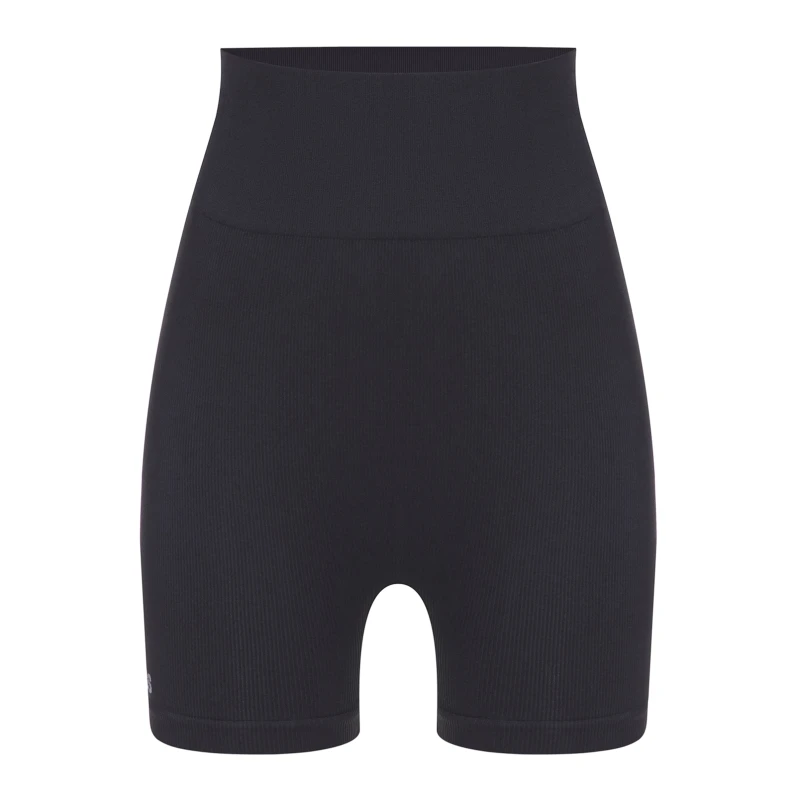 Seamless ribbed shorts Dark graphite