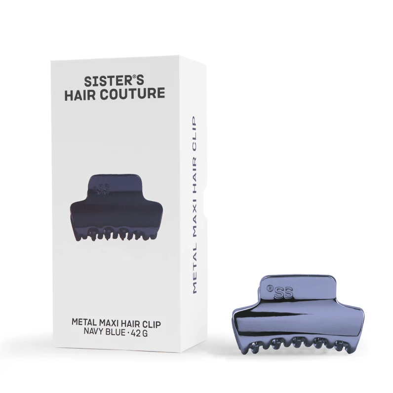 Metal Hair Clip | Navy Blue Maxi