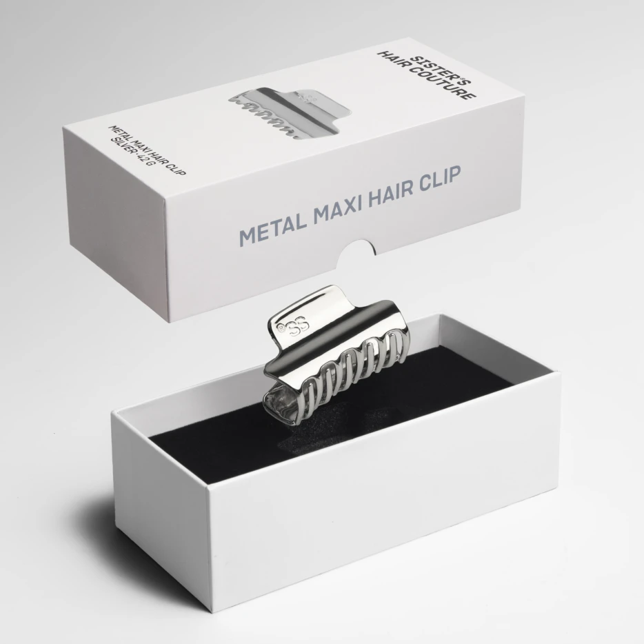 Metal Hair Clip | Silver Maxi